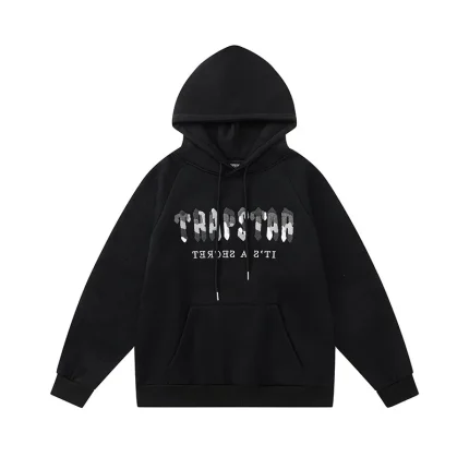 Trapstar It’s A Secret Gray Logo Hoodie – Black